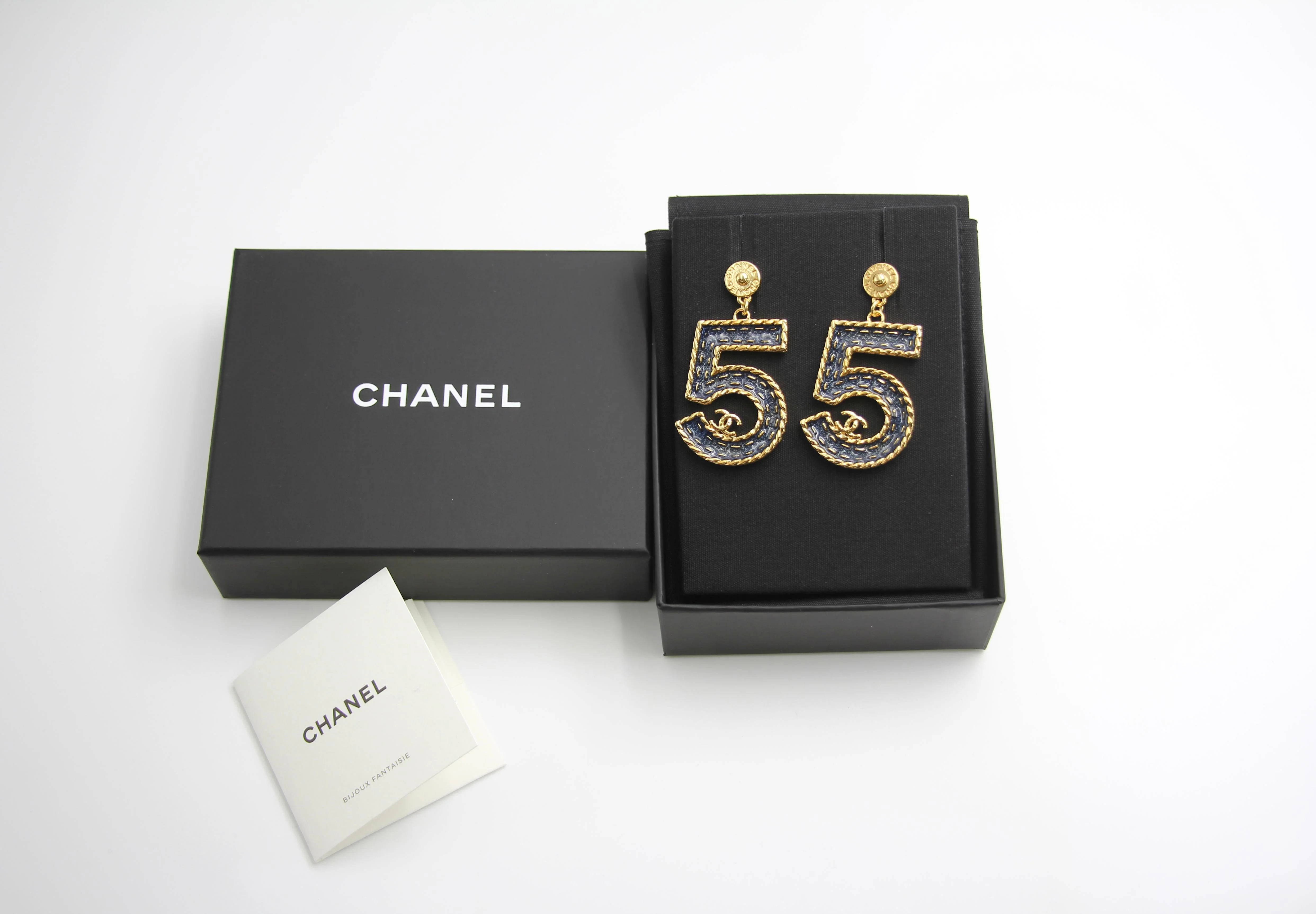 Chanel 24P Metal Denim Size 5 Earrings - Image 2