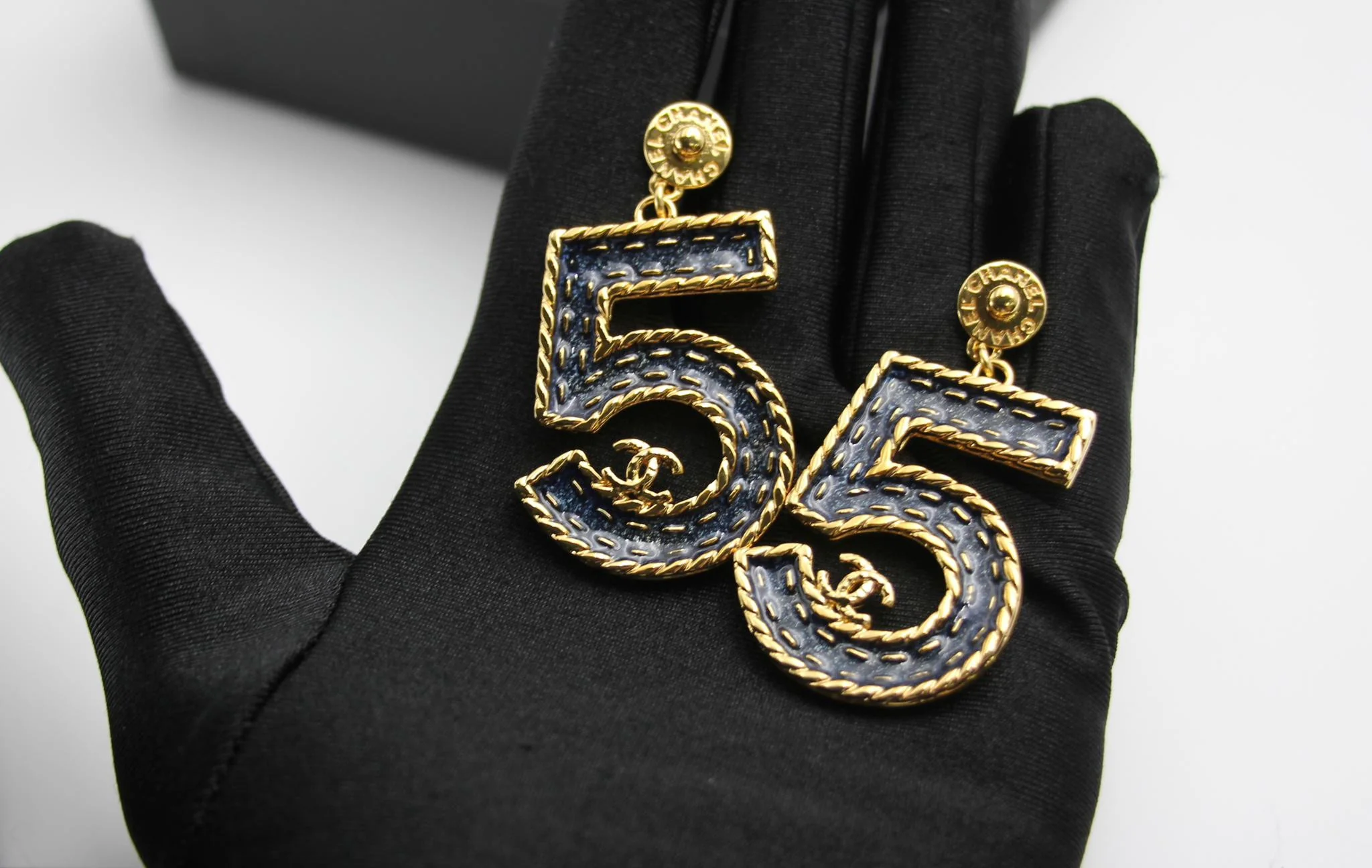 Chanel 24P Metal Denim Size 5 Earrings - Image 6