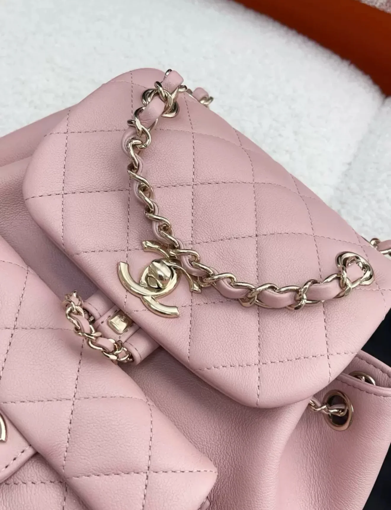Chanel 24P Pink Backpack Gold Hardware - Image 2