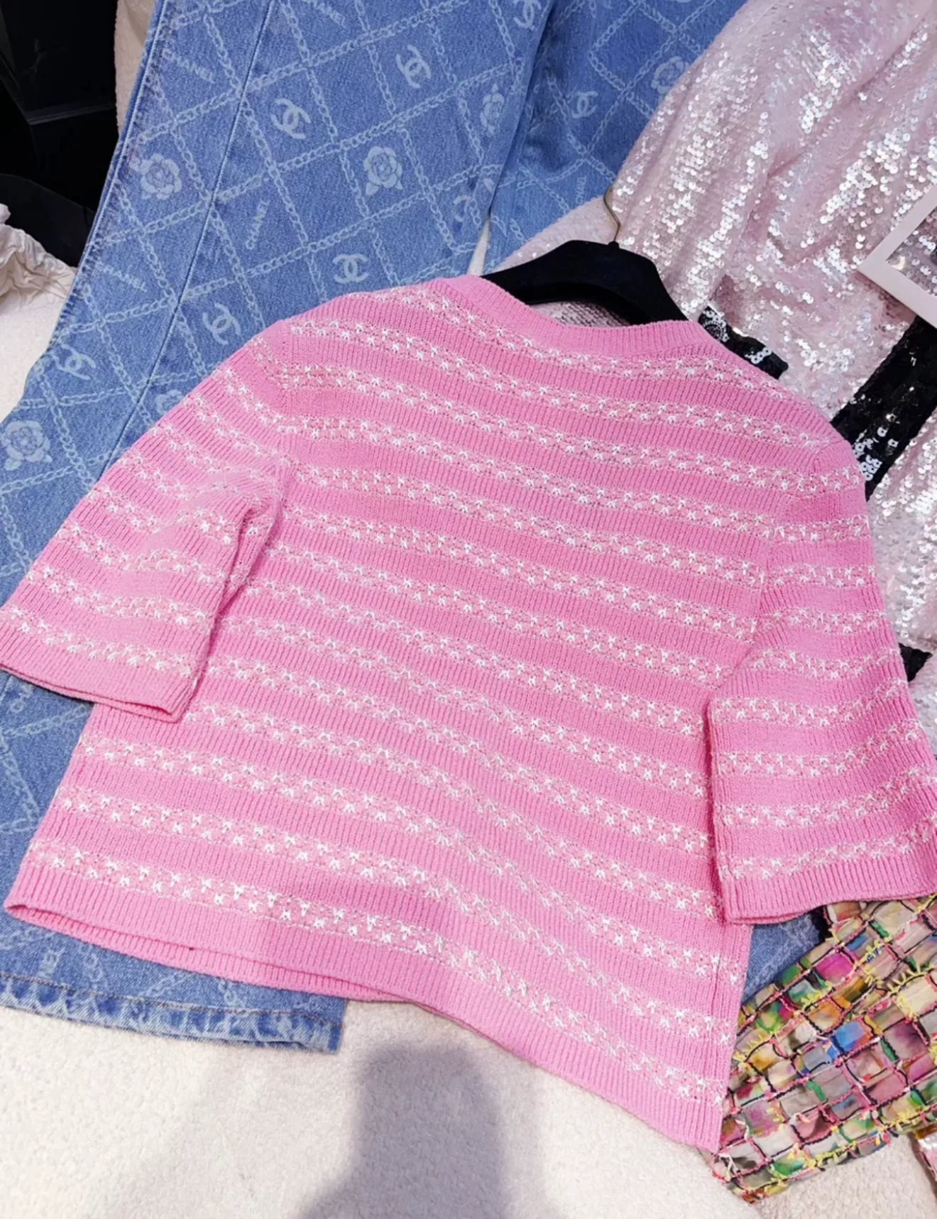 Chanel 24P Pink Cardigan - Image 5