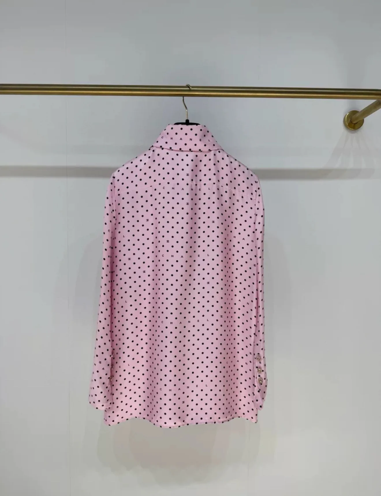 Chanel 24P pink polka shirt - Image 3