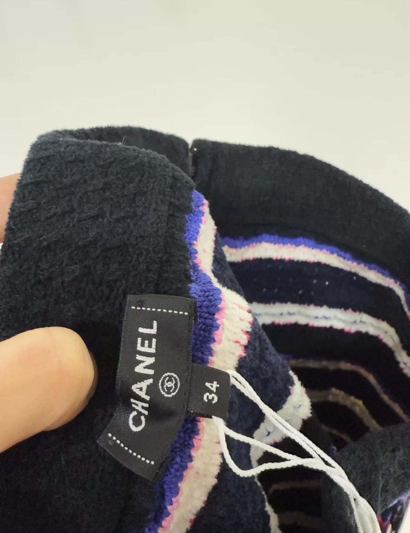Chanel 24P Pink & Purple knitted Skirt - Image 4