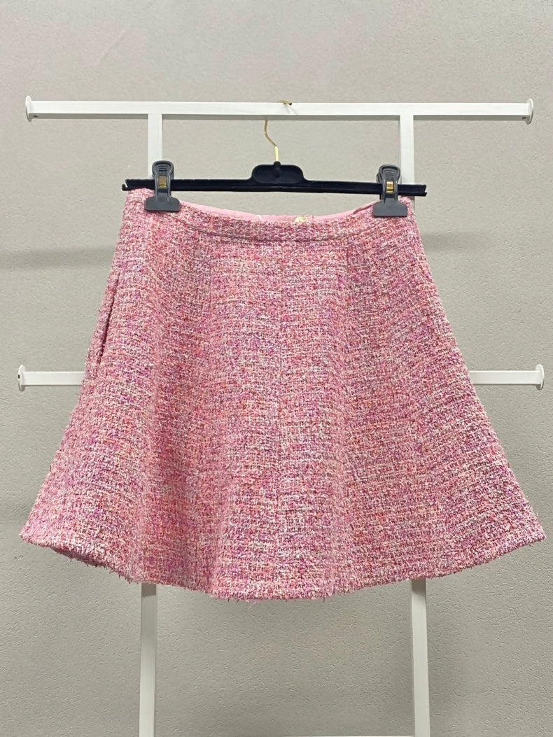 Chanel 24P Pink tweed skirt - Image 2