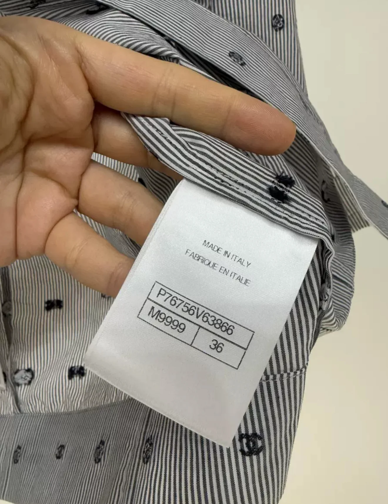 Chanel 24P striped polka dot shirt - Image 4