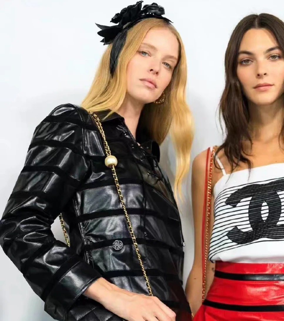 Chanel 24S black striped leather jacket - Image 5