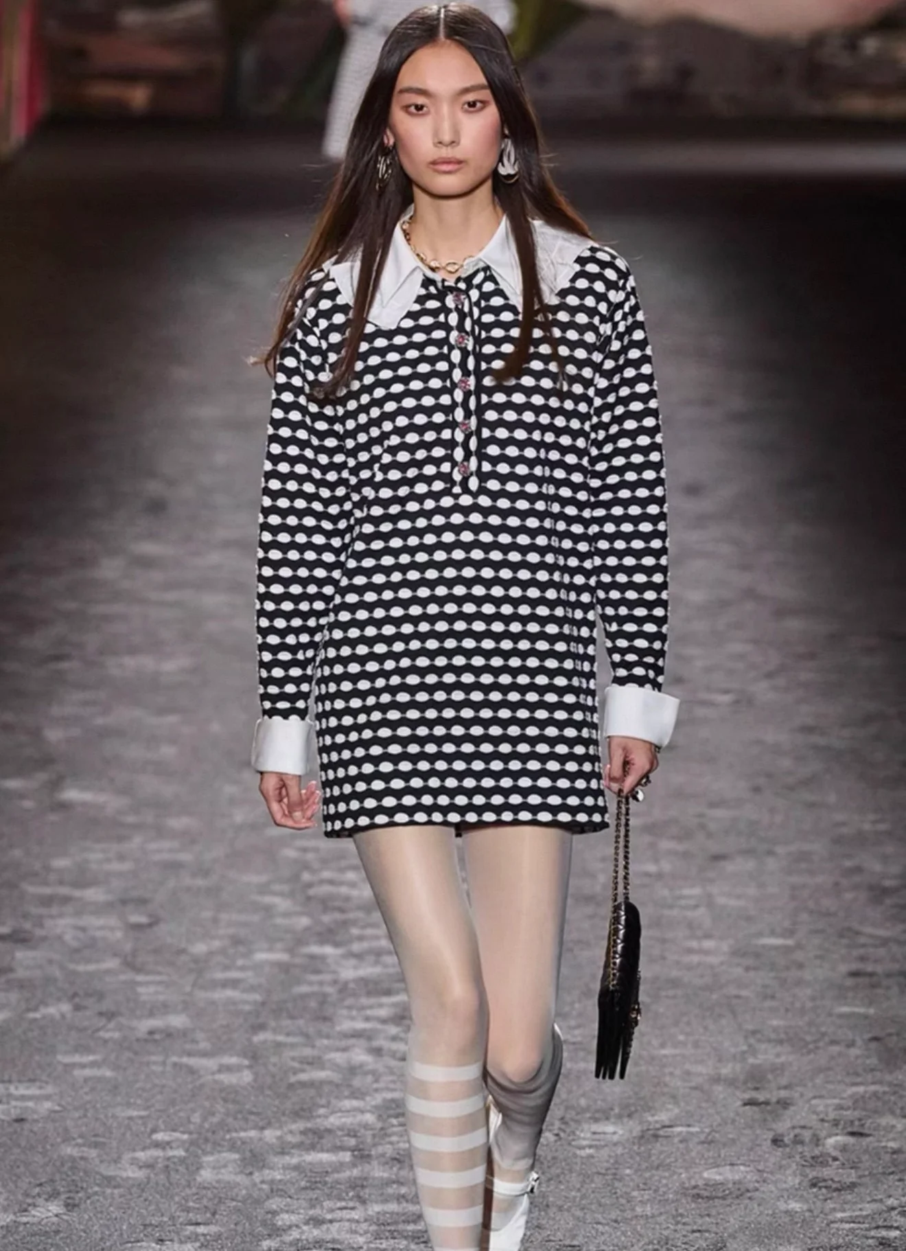 Chanel 24S Black & White Dress