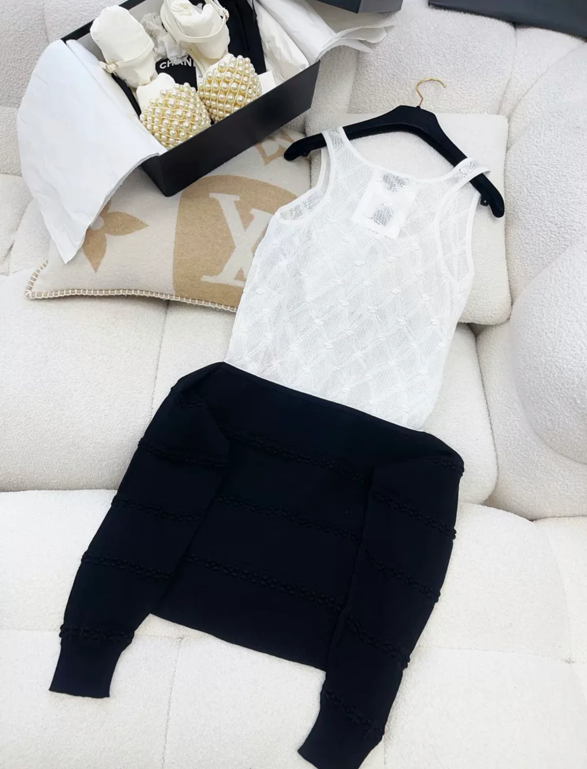 Chanel 24S Black & white dress size 36 - Image 5