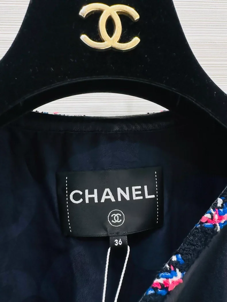 Chanel 24s dark blue leather jacket - Image 2