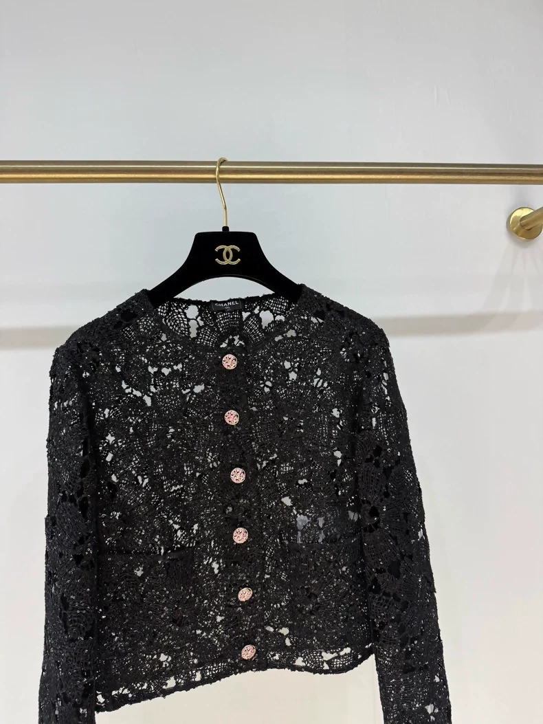 Chanel 24S black lace jacket - Image 2