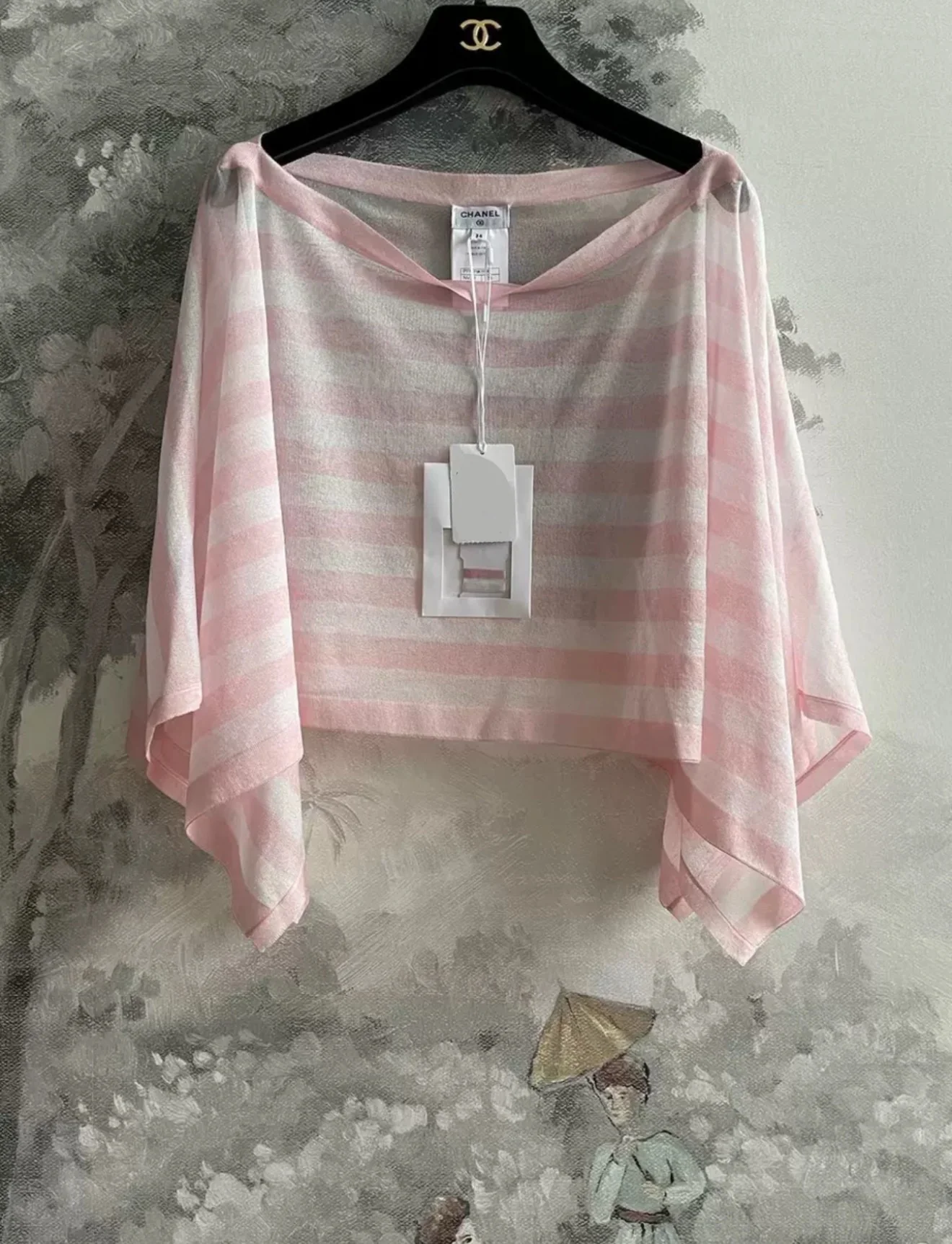 Chanel 24S Light Pink & White Cape