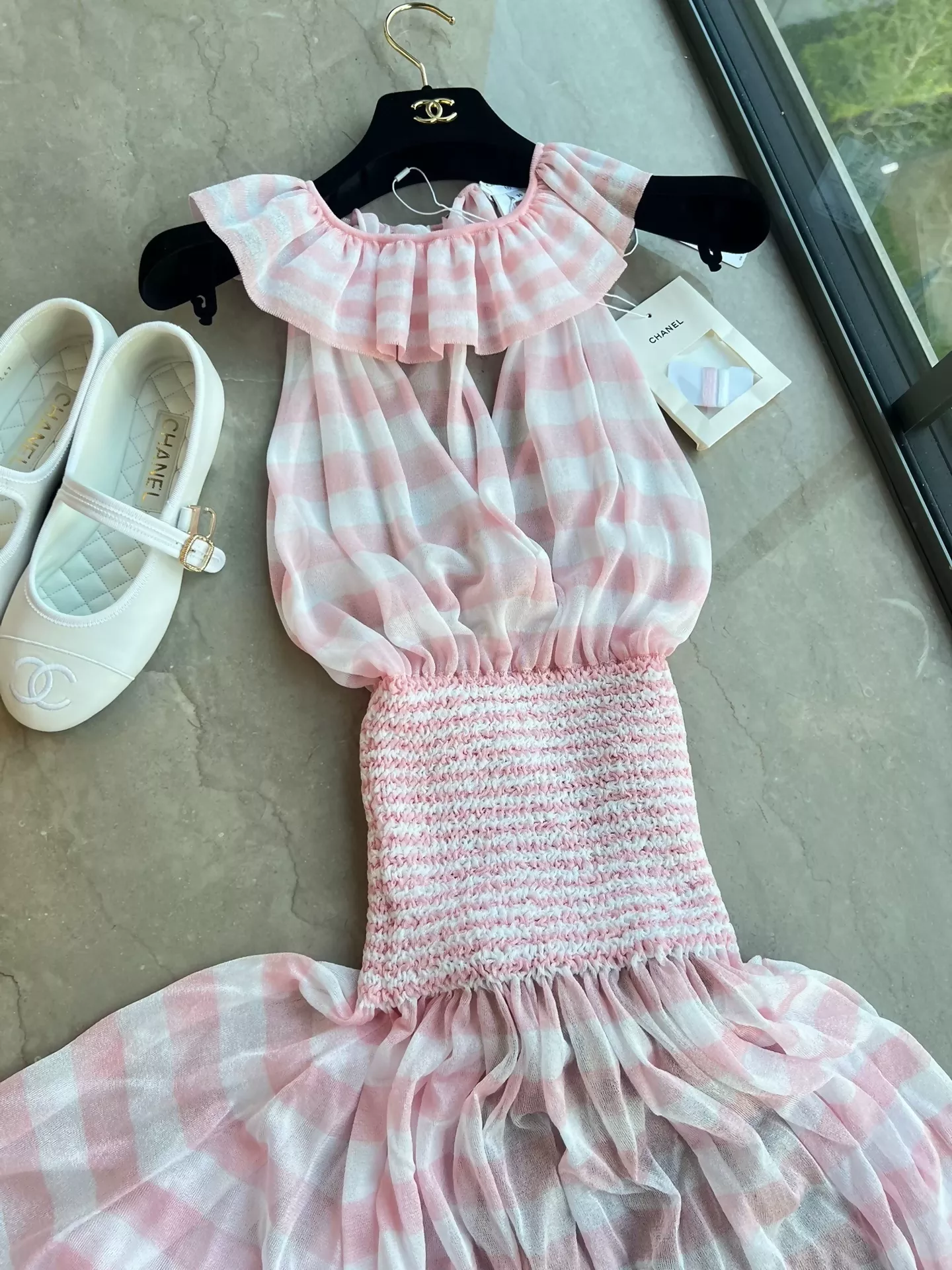 Chanel 24s pink and white dress - Image 2