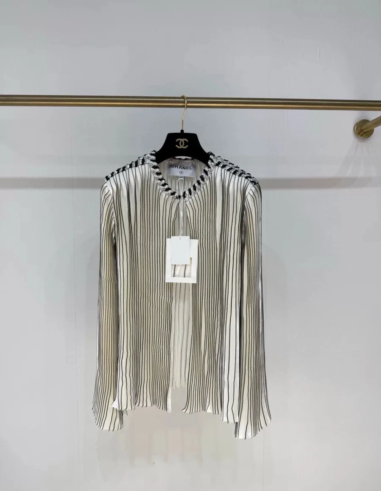 Chanel 24S pleated satin top