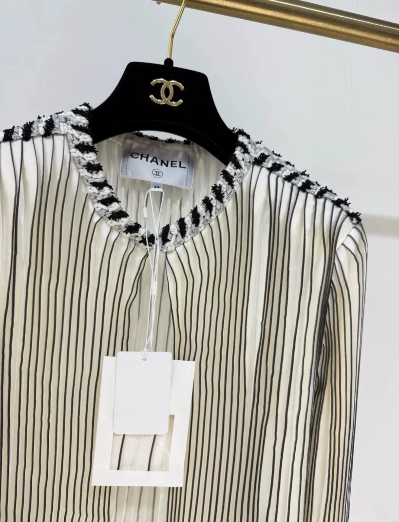 Chanel 24S pleated satin top - Image 2