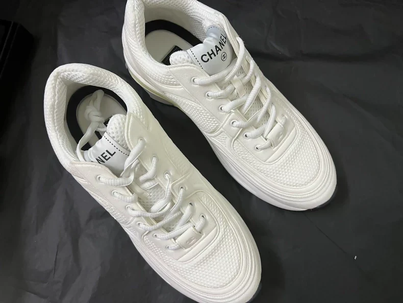 Chanel 24s white sneakers, size 40 - Image 2