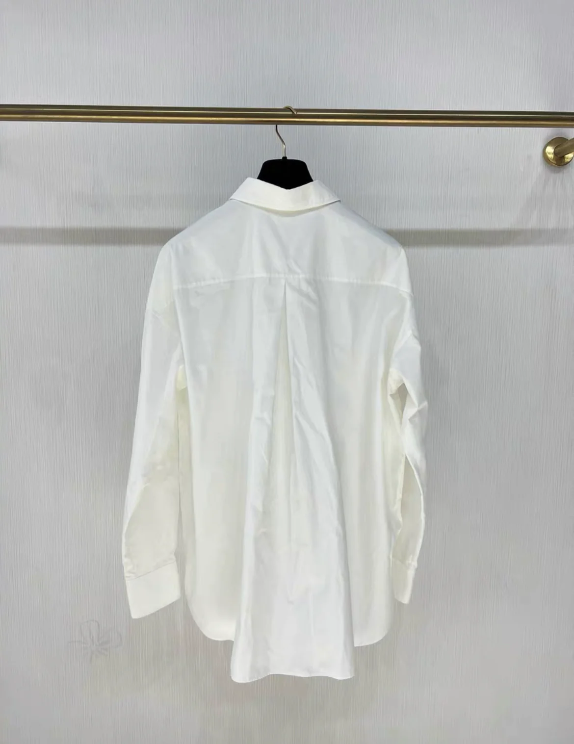 Chanel 24S white cotton canvas blouse size 40 - Image 3