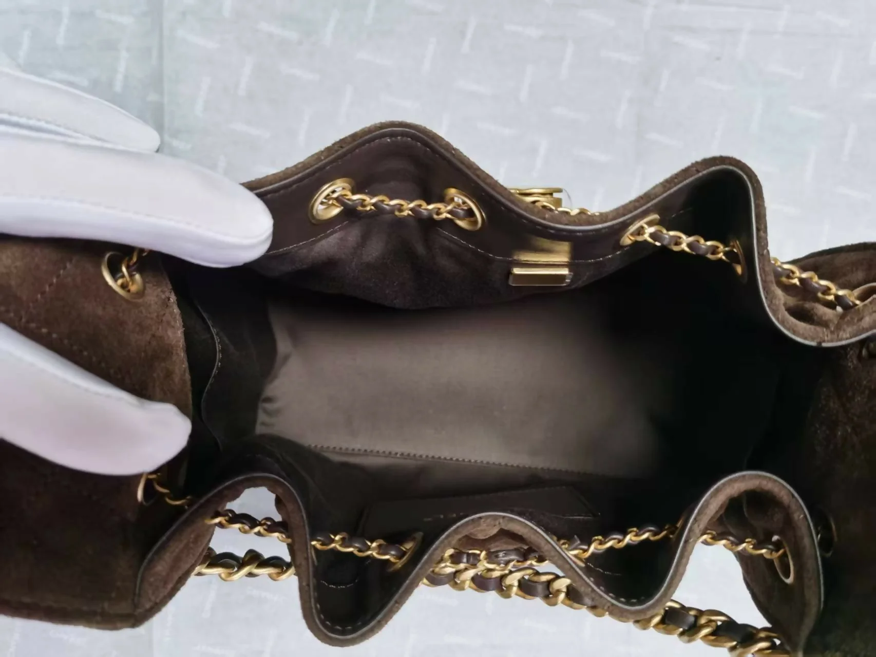 Chanel 25 bag small suede brand new - Image 3