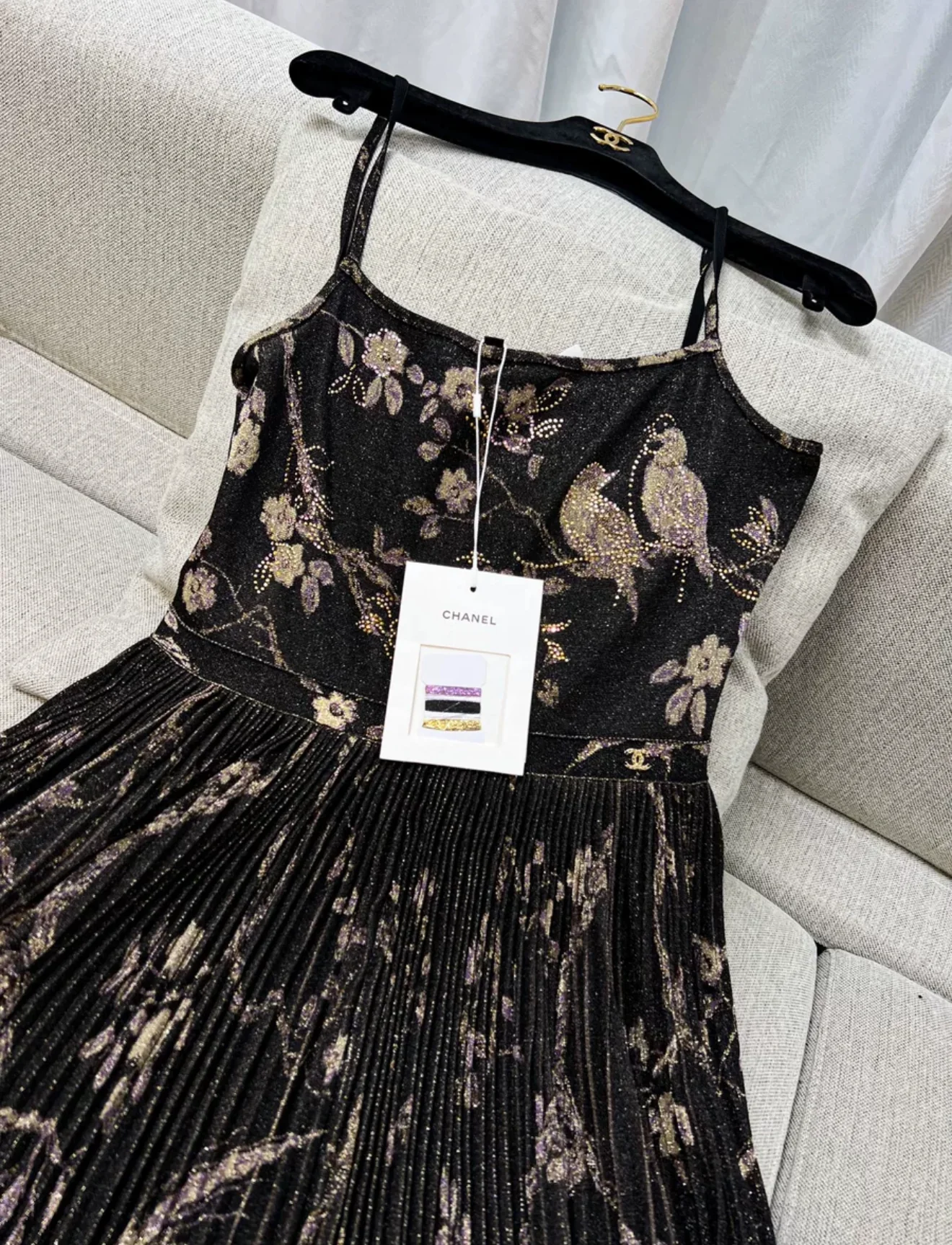 Chanel 25A Black long evening dress - Image 2