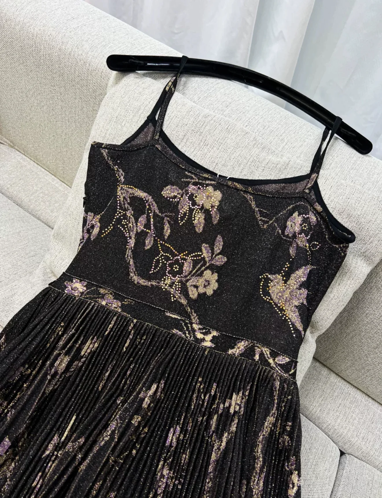 Chanel 25A Black long evening dress - Image 5