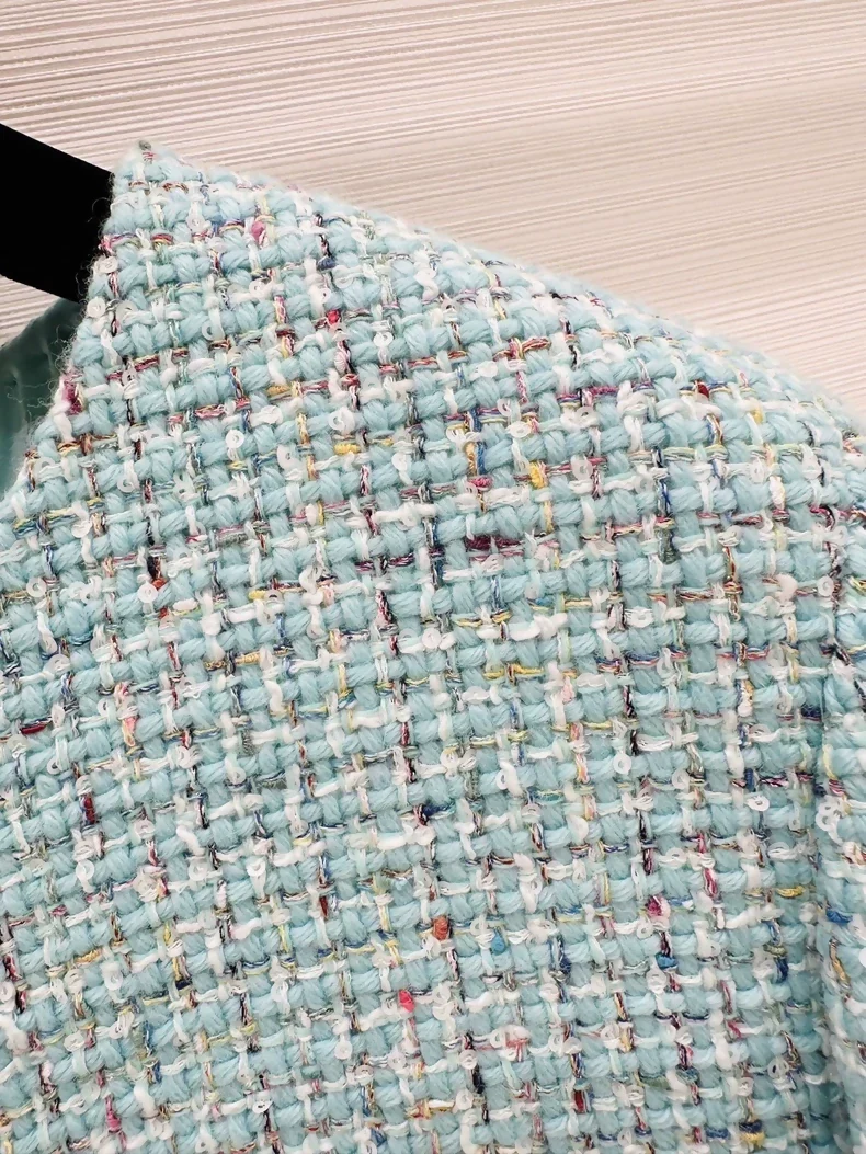 Chanel 25a jacket in light blue tweed - Image 3
