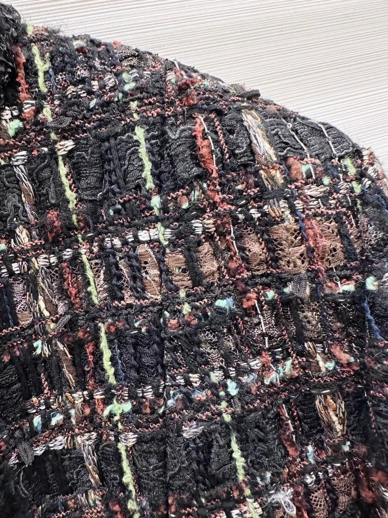 Chanel 25A black & multicolour tweed jacket - Image 2