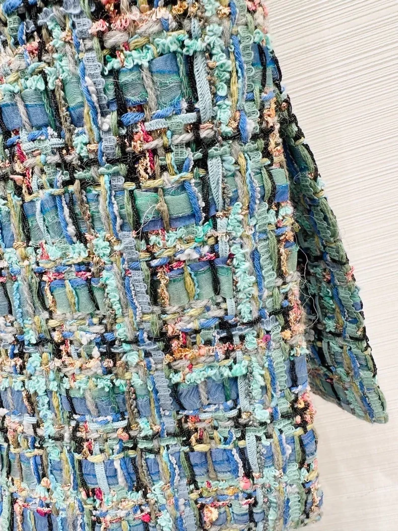 Chanel 25A Blue Tweed Vest - Image 3
