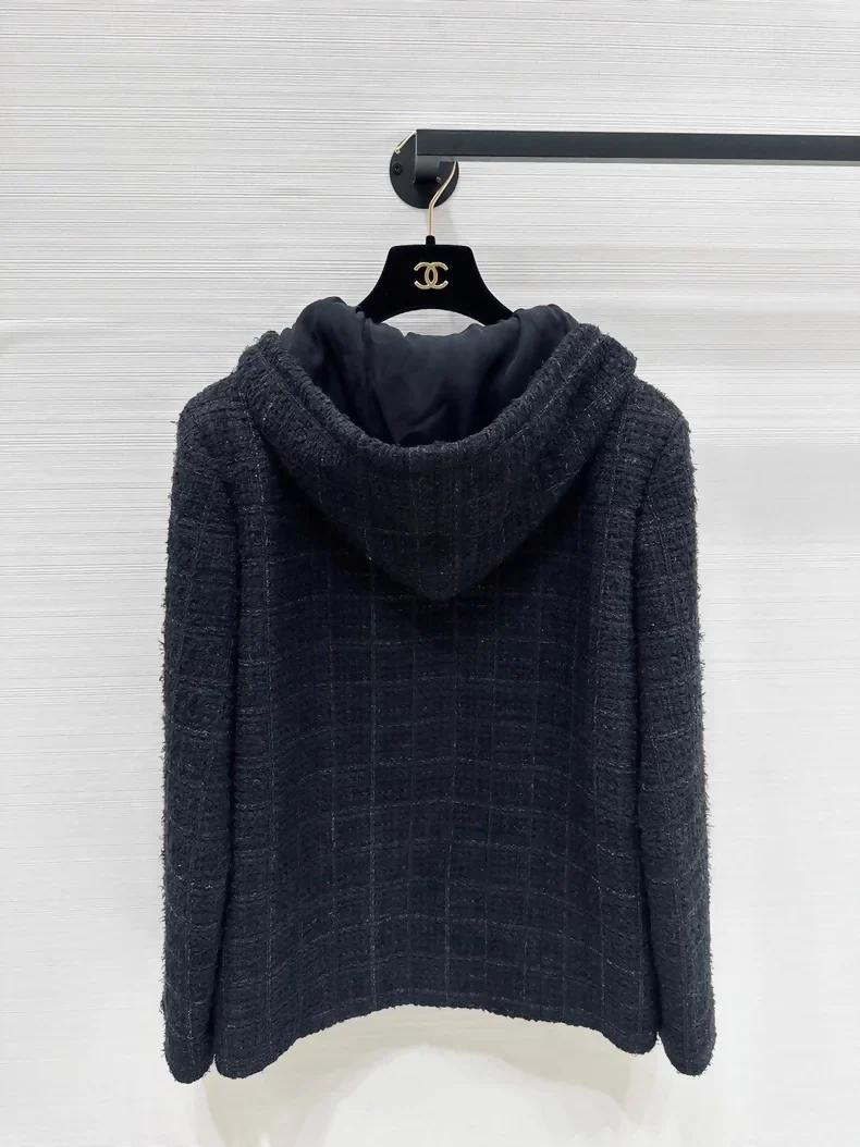 Chanel 25B black hooded jacket - Image 3