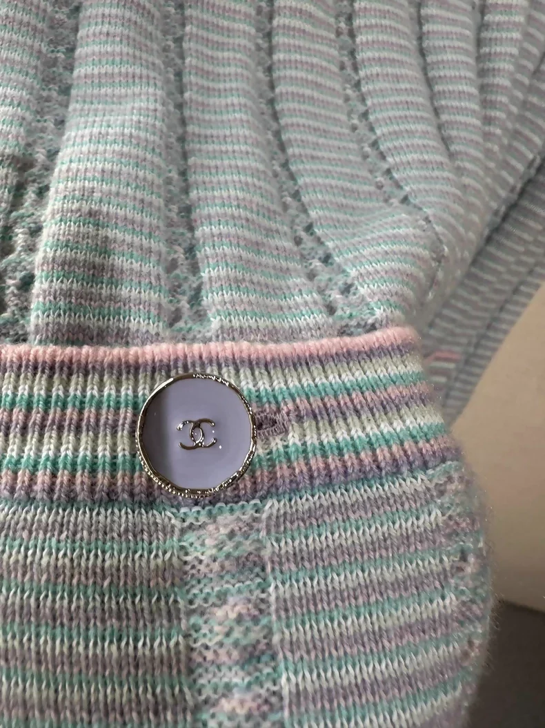 Chanel 25B light blue knit dress - Image 2