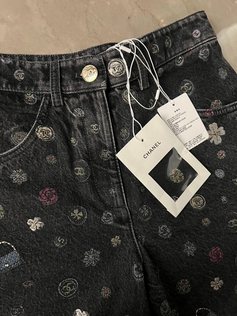 Chanel 25B print wide-leg pants - Image 2