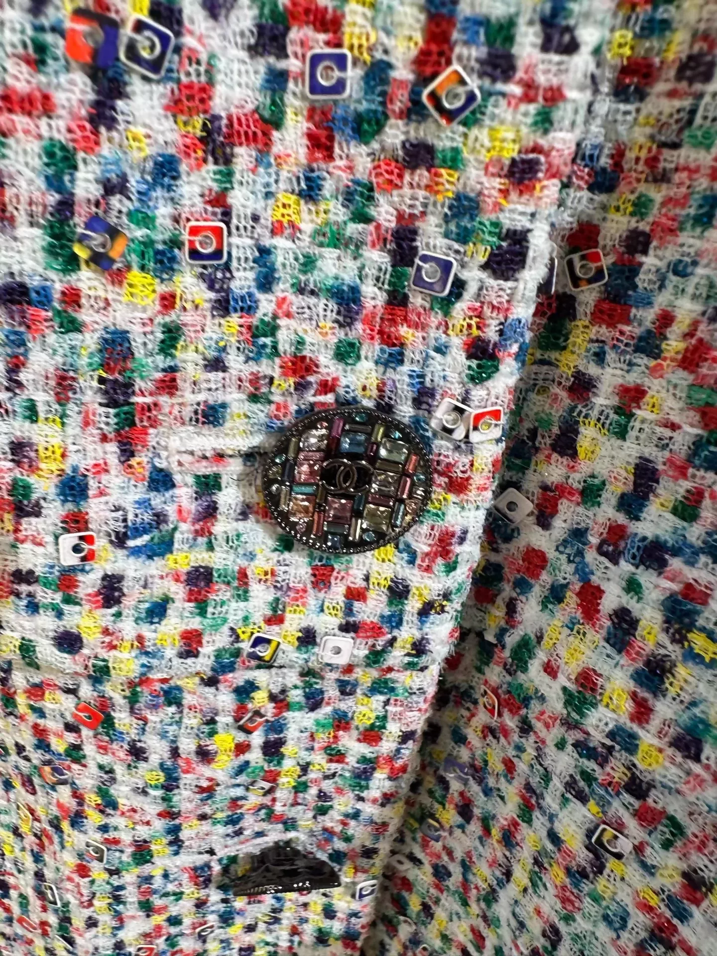 Chanel 25C Colorful Mixed Color Sequinned tweed Jacket - Image 2