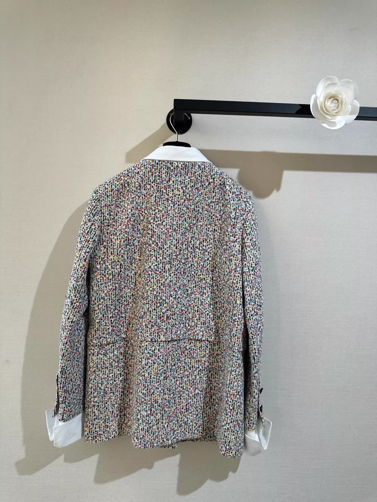 Chanel 25C Colorful Mixed Color Sequinned tweed Jacket - Image 3