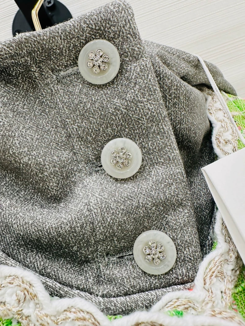 Chanel 25C jacket in green tweed - Image 4