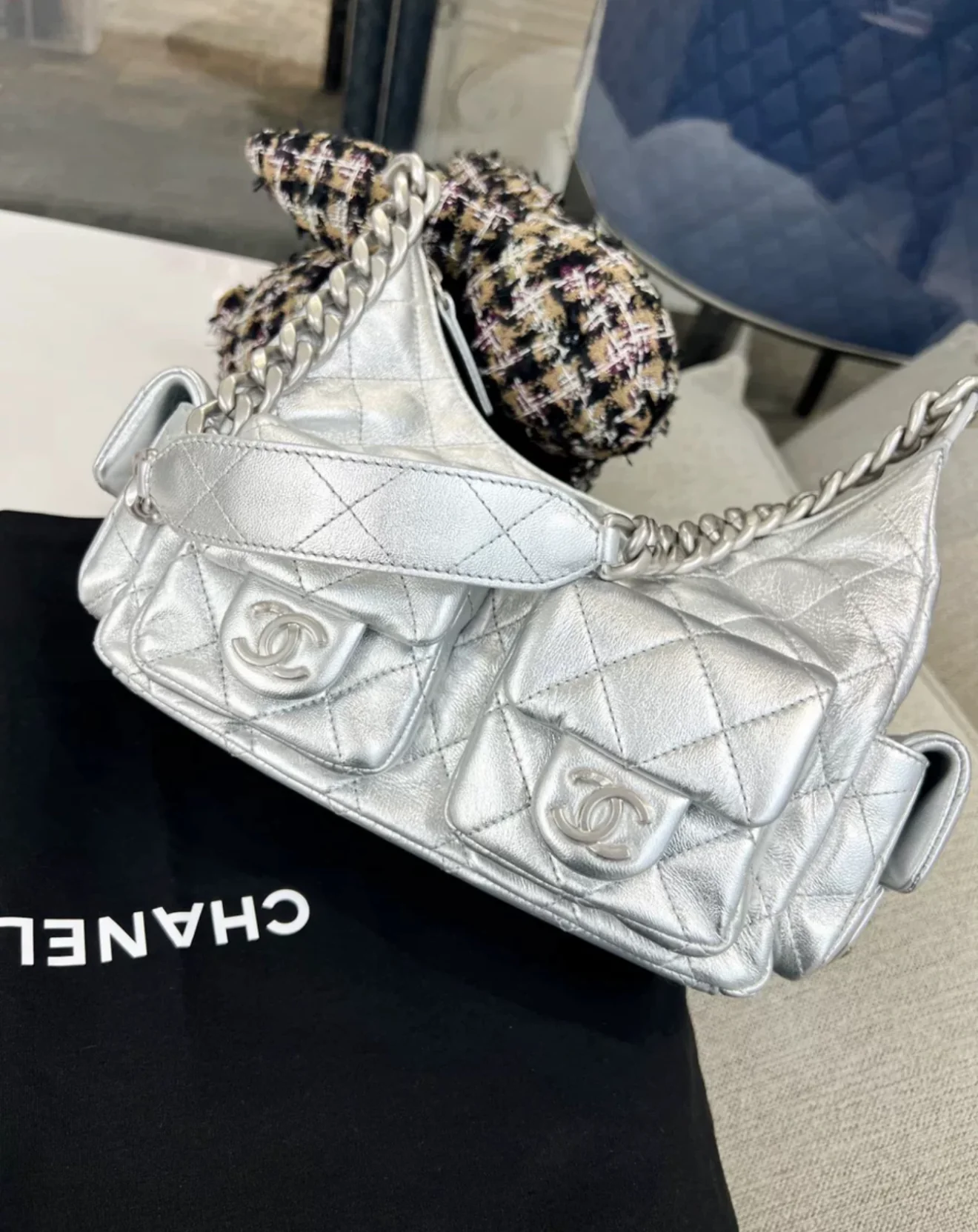 Chanel 25C Metallic Hobo Shoulder bag