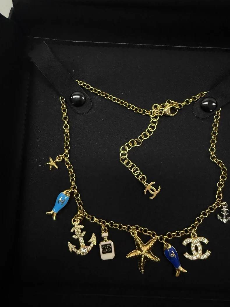 Chanel 25C Ocean Fish and Starfish charm Necklace - Image 3