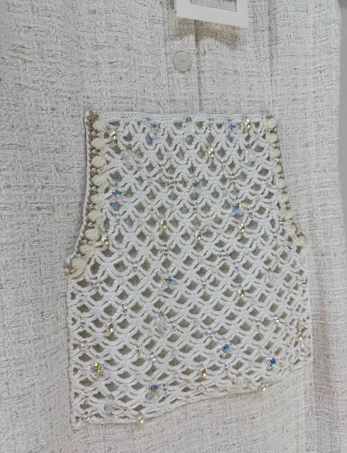 Chanel 25C White tweed dress size 36 - Image 3