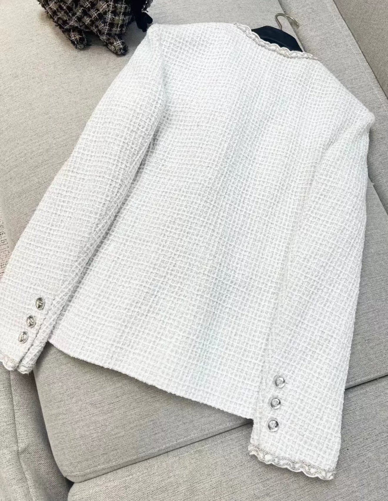 Chanel 25c white tweed jacket - Image 5