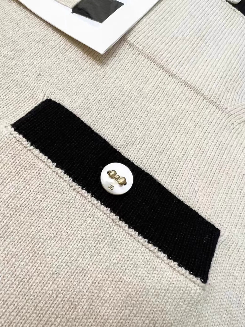 Chanel 25k beige and black skirt - Image 3