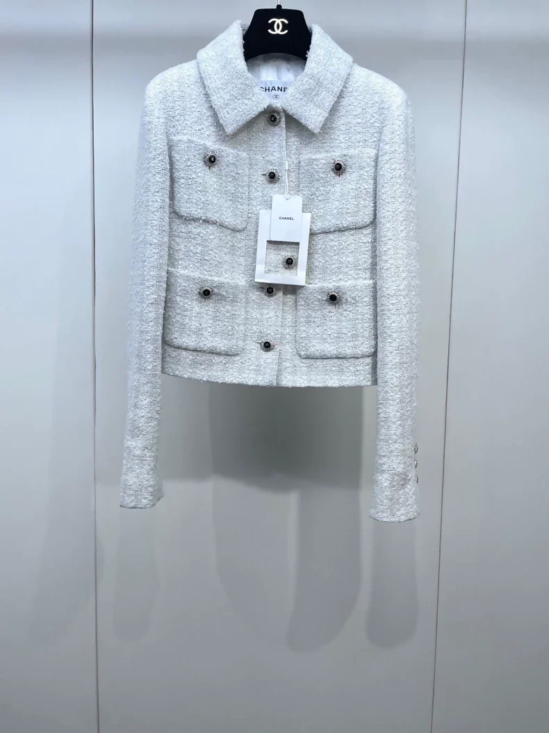 Chanel 25K white tweed jacket