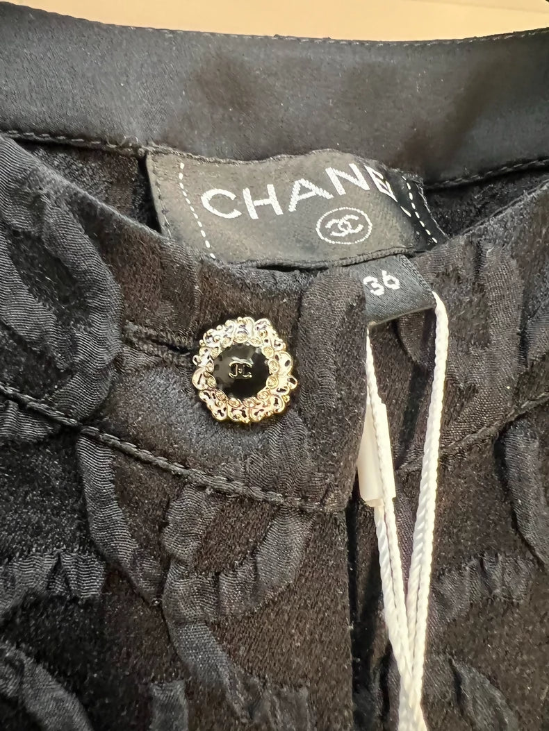 Chanel 25k black shirt with bow sleeves - Image 3