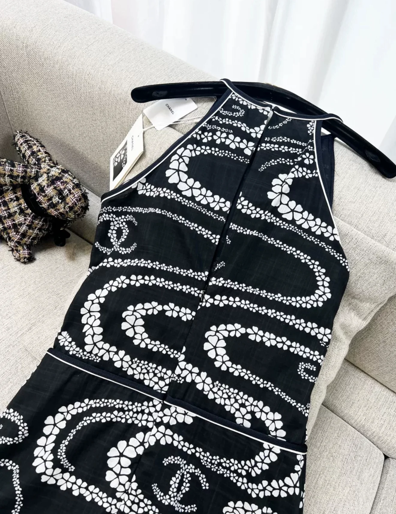 Chanel 25M black and white printed dress - Image 2