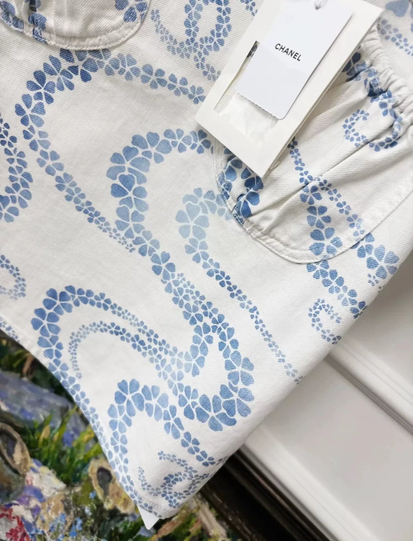 Chanel 25M coco beach blue & white Top - Image 4