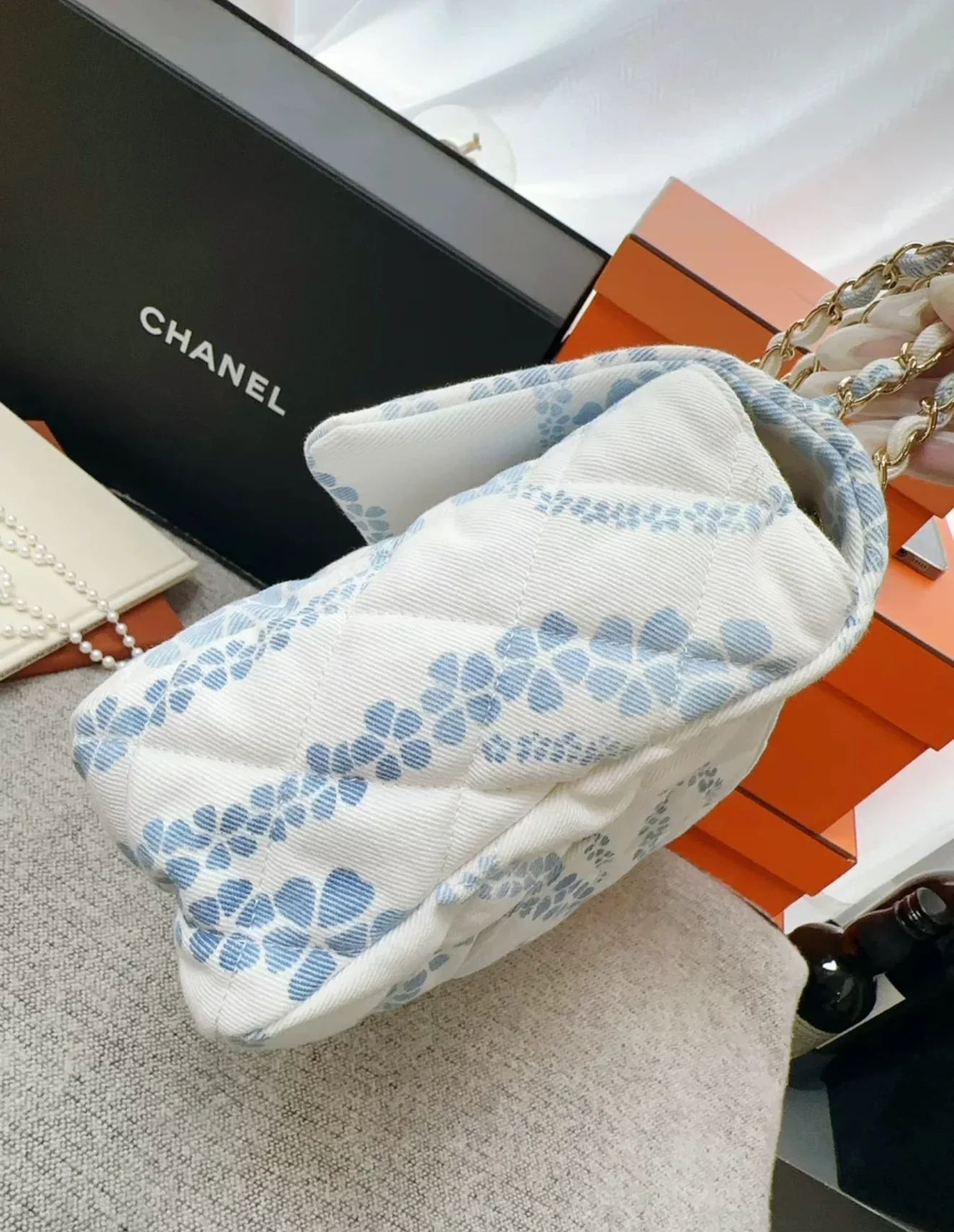 Chanel 25M coco beach series blue printed CF Bag - Image 6