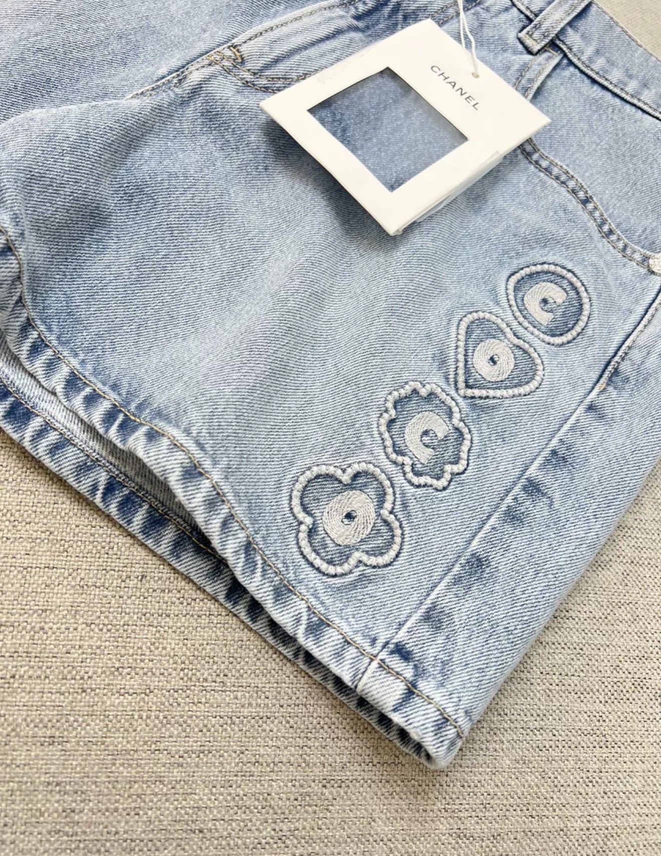 Chanel 25M Coco Embroidered Shorts - Image 4