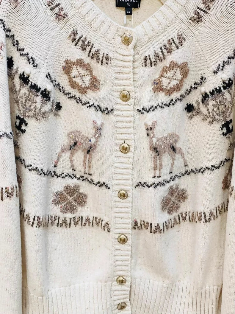 Chanel 25N Ski Collection Knit Cardigan - Image 3