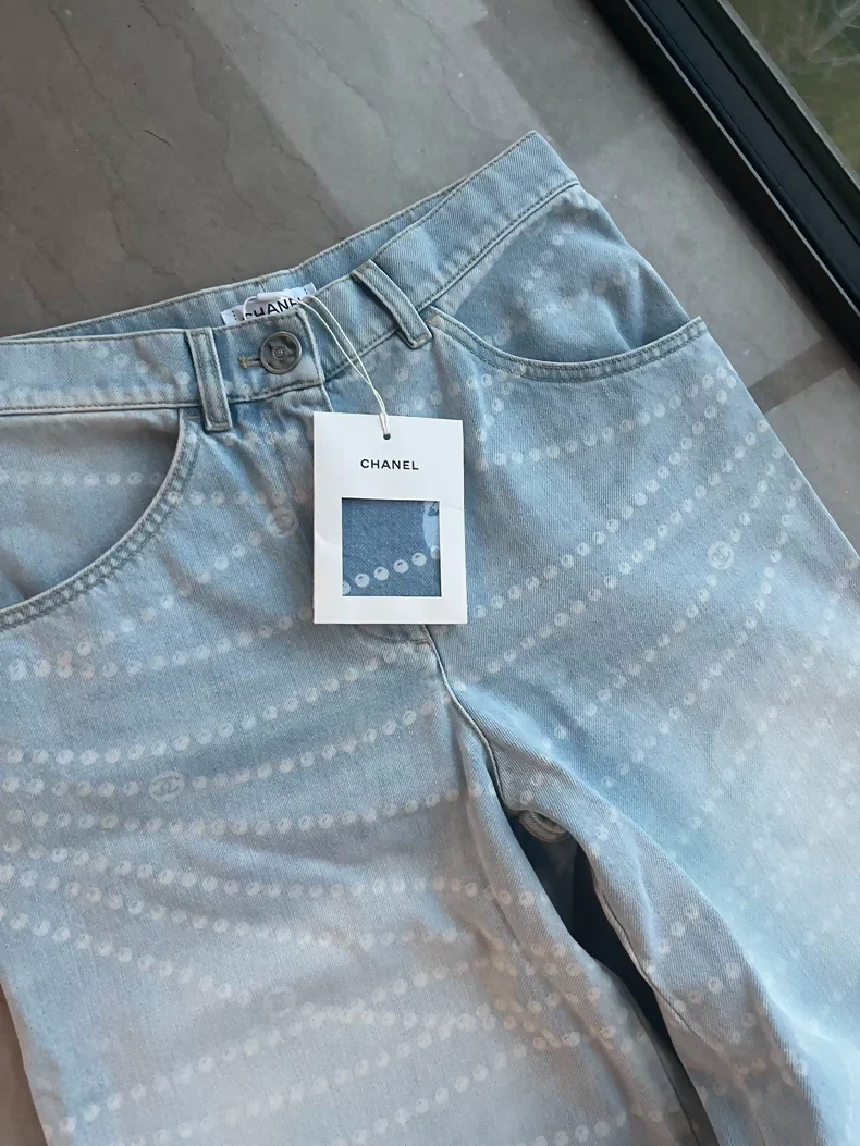Chanel 25p pearl wide-leg pants - Image 2