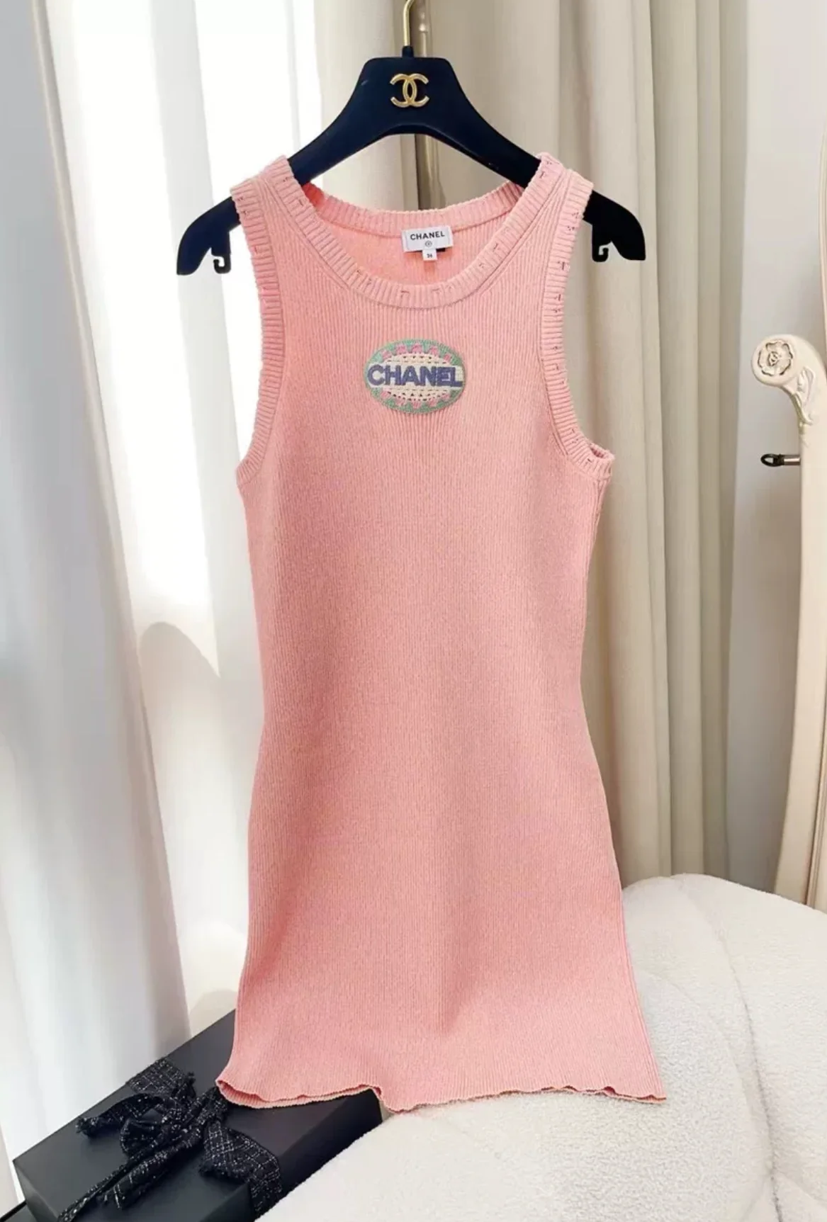 Chanel 25P Pink Knitted Dress