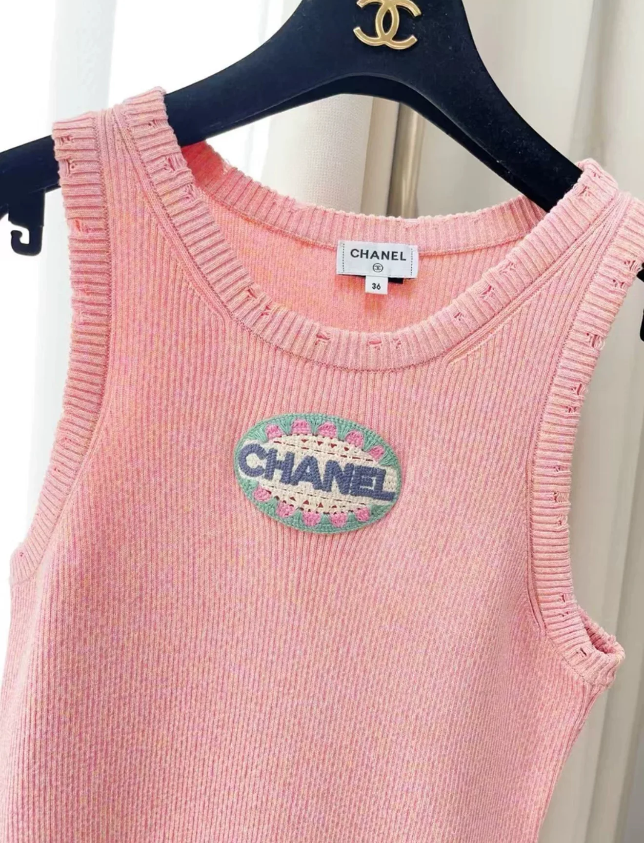 Chanel 25P Pink Knitted Dress - Image 2