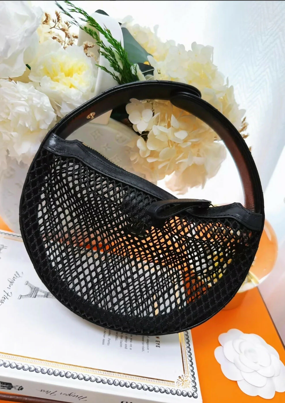 Chanel 25S Black Net Hula Hoop Bag - Image 2