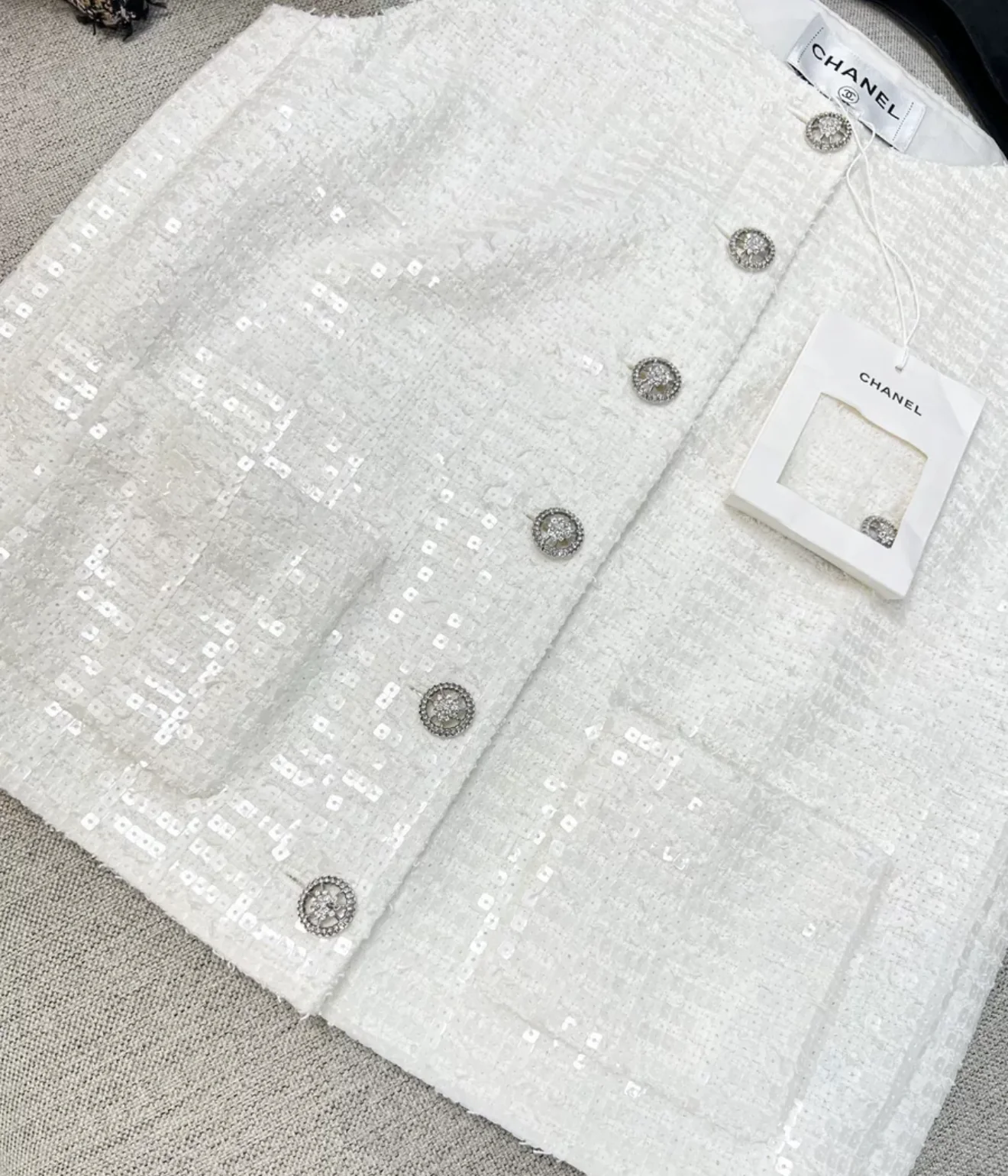 Chanel 25S Glittered Cotton Vest - Image 2
