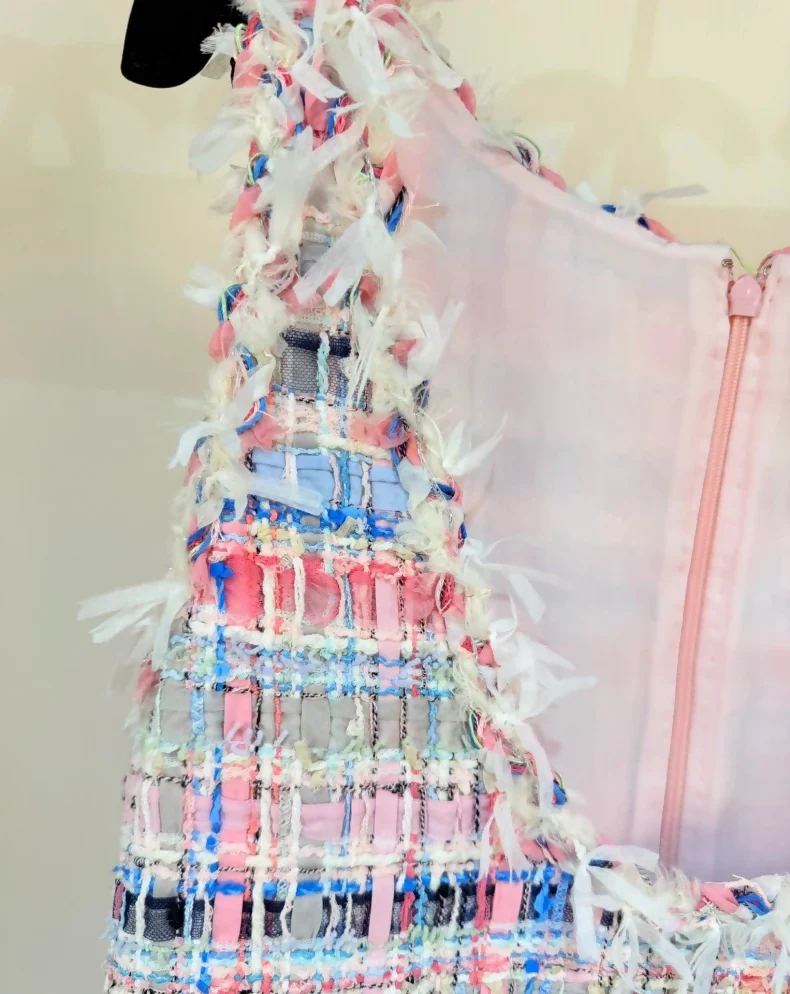 Chanel 25s mosaic woven dress - Image 2