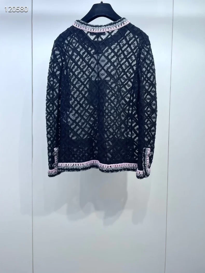 Chanel 25s black mesh jacket - Image 2